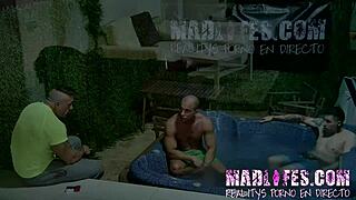 They had a steamy hot tub session after dinner, just like in those spicy diner-themed videos