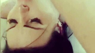 Amateur deep throat action after college with a beautiful exotic huge ass girl