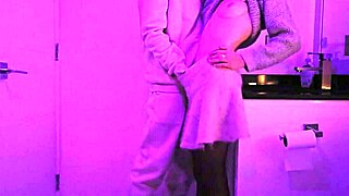 Cute girl was fucked by an adult in the toilet of the club