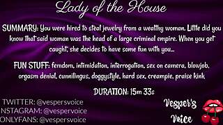 Interrogated by Dominant Female! Used for Pleasure in Handcuffs!