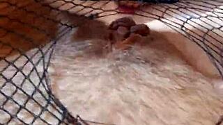 Greta Traps a Mature Lady's Feet in a Sexy Net!