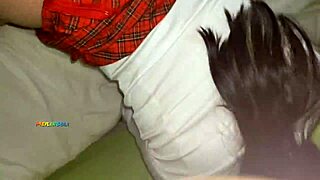 Stunning College Latina in Red Skirt Ravaged by Ex