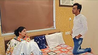 Steamy couple footage in hotel, intimate and passionate