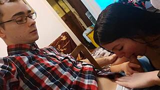 Damn, I Fuck My Stepsister Hard and She Drives Me to Cum with Her Tight Moaning Body!