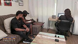 Sensual milf Lara Alves takes 3 big cocks, intense dp, and swallows loads! 🔥