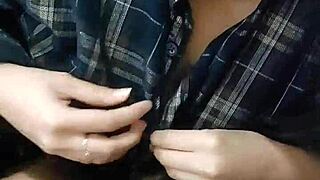 beautiful nri girl enjoys a lollipop