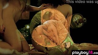 lesbian milf bobbi dean enjoys a sensual massage from petite teen gf