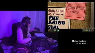 brunette bbw with long hair plays naked in secrets can end remaster