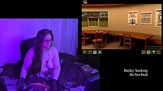 brunette bbw with long hair plays naked in secrets can end remaster