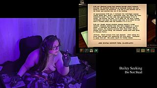 Secrets Can End: Remastered Naked Play with Stunning Brunette and Big Natural Tits