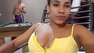 in our youtube live, flakael gets a blowjob from petite black girl with monster cock