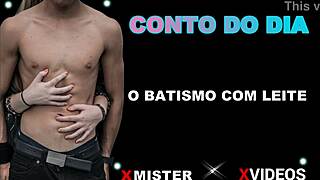 o batismo com leite, brazilian amateurs getting erotic cum baptism 😏