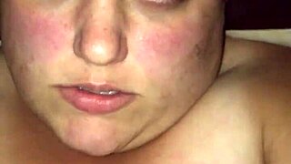 bbw uses vibrator on her hairy pussy in solo play