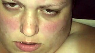 bbw uses vibrator on her hairy pussy in solo play