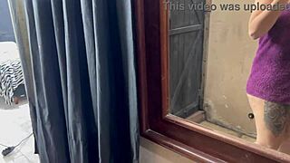 BBW Tenant Masturbates In Backyard