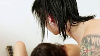 Tattooed Lesbians Dive Deep into Each Other's Crotch!