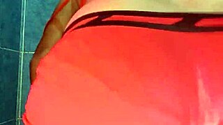 Modeling Satin Panties With Bra And Pantyhose In Mexican Dance.