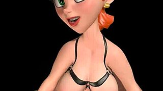 dexter’s mommy rocks leather straps in this wild dexter’s lab parody