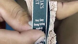 is that my neighbor's panty dancing in lingerie with toys and dildo?