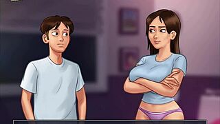 Summertime saga continues with big tits and erotic game scenes