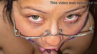 Big tits bbw swallows every drop