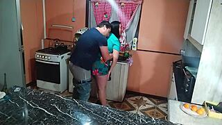 having a wife who craves sex means banging her everywhere, even the kitchen
