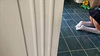 Perverted Padrastro Spies on Hijastra After School and Pounds Her Pussy Hard
