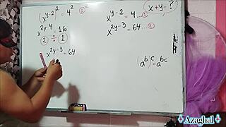 asian nerd with brown eyes explores erotic math in bedroom amateur scene