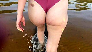 Wow! Stepsister Teased at Beach Cabin, Rough Sex at Home!