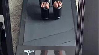Modeling My New Pleaser Heels in a Teasing Striptease Trailer for Fans