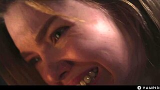 In This Halloween Tale A Cute Blonde Ashby Gets Mesmerized By Brunette Vampire Into Becoming Sex Slave