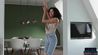 Petite Asian Teen Layla Balan Shows Off Curly Hair In Solo Softcore Video!