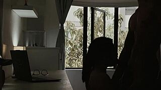 Porn Model Fucked In Home Office By Smaller Roommate