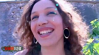 Young Arab woman squirts wildly