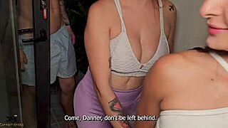 threesome yoga class concludes with deep connection between danner mendez and andrea castro