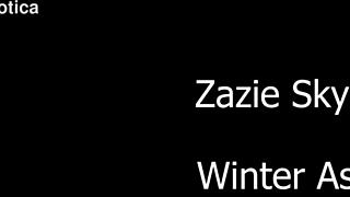 winter and zazie share a sensual tribbing moment in this casual trailer