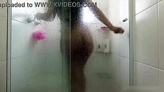 did you cum hard in the shower with big john's cock pounding your pussy?