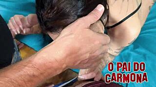 First DP with squirting and anal for Taubaté slut