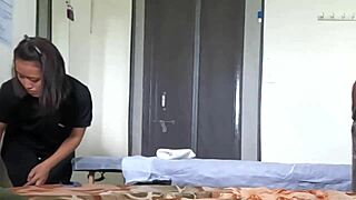 Intense Emotions Surge During Thai Massage with Flashing and Happy Ending in Thailand Part 1