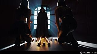 lesbian vampire slayers fall into horny succubus trap with lezdom mind control