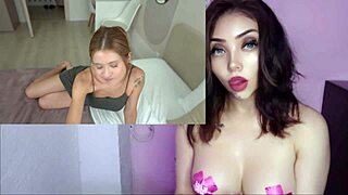 Horny teen 18+ shares bed with hot stepbrother