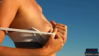 Teen Brunette Willa Prescott's Emotional Outdoor Striptease