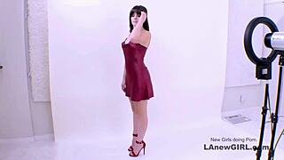 Graceful young brunette fucked at modeling audition