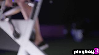 Sexy big ass redhead milf stewart poses for playboy after workout