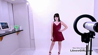 Graceful young brunette fucked at modeling audition