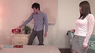 Seductive JAV star delivers intense blowjob before hardcore seduction