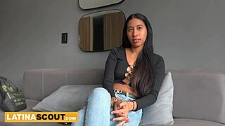 Slim Latina Model Plays Hard To Get During Casting Interview