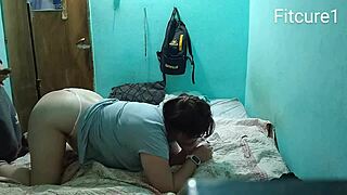 Intense Emotions Surge During Doggy and Cowgirl Sex with Pink and White Thong Girl