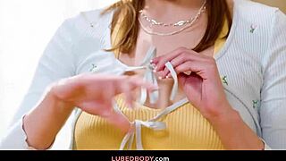 Massage Student Rebecca Vanguard and Erin Everheart Explore Sensual Lesbian Touches