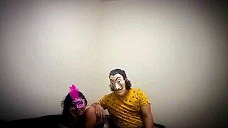 Halloween orgy: old man fucks teens and they squirt milk 😈